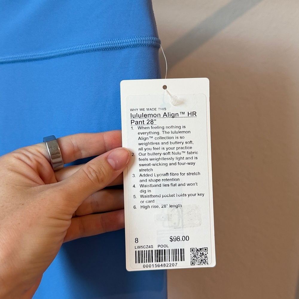 Lululemon Align High-Rise Pant 28" Pool Party - Picture 5 of 10